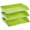 Acrimet Facility 3 Tier Letter Tray, Side Load, Letter Size/A4, Desktop File Organizer, Plastic (Green Citrus Color)