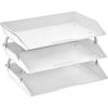 Acrimet Facility 3 Tier Letter Tray, Side Load, Letter Size/A4, Desktop File Organizer, Plastic (White Color)