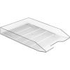 Acrimet Facility 4 Tier Letter Tray, Side Load, Letter Size/A4, Desktop File Organizer, Plastic (Clear Pink)(Crystal Color)