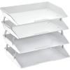 Acrimet Facility 4 Tier Letter Tray, Side Load, Letter Size/A4, Desktop File Organizer, Plastic (White Color)