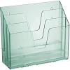 Acrimet Horizontal Triple File Folder Holder Organizer (Clear Green Color)