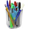 Acrimet Jumbo Pencil Holder, Pen Cup, Caddy Super-Sized Desktop Organizer for Students, Artists and Professionals (Plastic) (Clear Crystal Color)(Crystal)