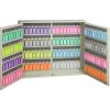 Acrimet Key Cabinet Organizer 128 Positions with Lock (Wall Mount) (128 Multicolored Tags Included) (Beige Cabinet)