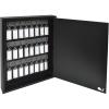 Acrimet Key Cabinet Organizer 24 Positions with Lock (Wall Mount) (24 Smoke Tags Included) (Black Cabinet)