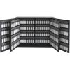 Acrimet Key Cabinet Organizer 256 Positions with Lock (Wall Mount) (256 Smoke Tags Included) (Black Cabinet)