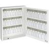 Acrimet Key Cabinet Organizer 48 Positions with Lock (Wall Mount) (48 Crystal Tags Included) (White Cabinet)