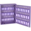 Acrimet Key Cabinet Organizer 48 Positions with Lock (Wall Mount) (48 Purple Tags Included) (Purple Cabinet)