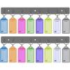 Acrimet Key Tag Rack w/ 8 Keyring Tags (Self-Adhesive Key Storage Rack) (2 Pack) (Assorted Color)
