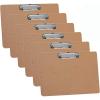 Acrimet Landscape Clipboard Letter Size A4 (13” x 9 1/16”) – Low Profile Clip with Hanging Loop – Durable Hardboard Writing Board – FSC Certified – 6 Pack
