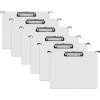 Acrimet Landscape Hanging File Folder Clipboard – Letter Size MDF Board with Low Profile Clip & Side Hooks – Fits File Drawers, Boxes & Cabinets – White Front with Assorted Colors Hooks – 6 Pack