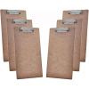 Acrimet Legal Size Clipboard 15 3/8” x 9 1/16, Low Profile Clip, Hardboard FSC Certified, Smooth Finish (6 Pack)