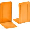 Acrimet Metal Bookends, Non-Skid Book Stand for Shelves, Heavy Duty Book Stopper, 6-7/8″ H x 4″ W x 4-1/2“ D, Green Citrus, 1 Pair(Orange)