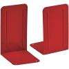 Acrimet Metal Bookends, Non-Skid Book Stand for Shelves, Heavy Duty Book Stopper, 6-7/8″ H x 4″ W x 4-1/2“ D, Pink, 1 Pair(Red)