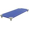 Acrimet Nap Cot for Kids, Portable Toddler Child Bed, Stackable, 52″ L (Stainless Steel Tubes) (Blue Breathable Mesh Fabric – Gray Feet) (1 Pack)