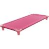 Acrimet Nap Cot for Kids, Portable Toddler Child Bed, Stackable, 52″ L (Stainless Steel Tubes) (Pink Breathable Mesh Fabric – Pink Feet) (1 Pack)