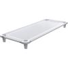 Acrimet Nap Cot for Kids, Portable Toddler Child Bed, Stackable, 52″ L (Stainless Steel Tubes) (White Breathable Mesh Fabric – White Feet) (1 Pack)