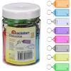 Acrimet Plastic Key Tag with Metal Ring and Label Window (Assorted Colors) (24 Pack)(24 Pack)
