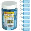 Acrimet Plastic Key Tag with Metal Ring and Label Window (Clear Blue Color) (60 Pack)