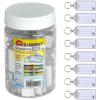 Acrimet Plastic Key Tag with Metal Ring and Label Window (Crystal Color) (60 Pack)