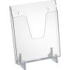 Acrimet Pocket File Holder Vertical Design Brochure Display (for Wall Mount or Countertop Use) (Removable Supports Included) (Letter Size) (Clear Crystal Color)