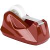 Acrimet Premium Desktop Tape Dispenser, Plastic, Non-Skid Base (Heavy Duty) (Red Color)