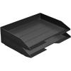 Acrimet Stackable Letter Tray 2 Tier Side Load, Plastic, Desktop File Organizer (Black Color)