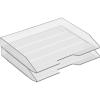 Acrimet Stackable Letter Tray 2 Tier Side Load, Plastic, Desktop File Organizer (Clear Crystal Color)