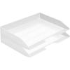 Acrimet Stackable Letter Tray 2 Tier Side Load, Plastic, Desktop File Organizer (White Color)