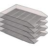 Acrimet Stackable Letter Tray, 4 Tier Front Load Desktop File Organizer, A4 Letter Size, Plastic, Smoke