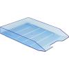 Acrimet Stackable Letter Tray Front Load, Letter Size, Plastic, Clear Blue Color, 1 Unit