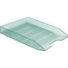 Acrimet Stackable Letter Tray Front Load, Letter Size, Plastic, Clear Green Color, 1 unit
