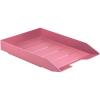 Acrimet Stackable Letter Tray Front Load, Letter Size, Plastic, Solid Pink Color, 1 Unit