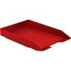 Acrimet Stackable Letter Tray Front Load, Letter Size, Plastic, Solid Red Color, 1 Unit