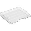 Acrimet Stackable Letter Tray Single Side Load, Plastic, Desktop File Organizer (Clear Crystal Color) (1 Unit)