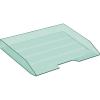 Acrimet Stackable Letter Tray Single Side Load, Plastic, Desktop File Organizer (Clear Green Color) (1 Unit)