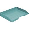 Acrimet Stackable Letter Tray Single Side Load, Plastic, Desktop File Organizer (Solid Green Color) (1 Unit)