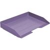 Acrimet Stackable Letter Tray Single Side Load, Plastic, Desktop File Organizer (Solid Purple Color) (1 Unit)