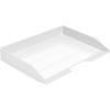 Acrimet Stackable Letter Tray Single Side Load, Plastic, Desktop File Organizer (White Color) (1 Unit)