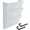 Acrimet Wall Mount Pocket File Organizer Holder (Hangers Included) (White Color) (3 Pack)