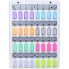 Acrimet Wall-Mounted Key Holder Rack – White Wood Board Key Stand Organizer with 32 Numbered Hooks – Includes 32 Plastic Key Tags with Metal Rings & Labels