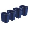 Acrimet Wastebasket, Deskside Bin, 3.25 Gallon/13 Quart/ 12 Liter (Plastic) (Blue Color) (Set of 4)