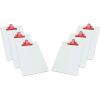 Acrimet White Clipboard Letter Size A4 (13” x 9 1/16”) Premium Metal Clip (Hardboard) (Red Clip) (6 Pack)