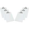 Acrimet White Clipboard Letter Size A4 (13” x 9 1/16”) Premium Metal Clip (Hardboard) (Silver Clip) (6 Pack)
