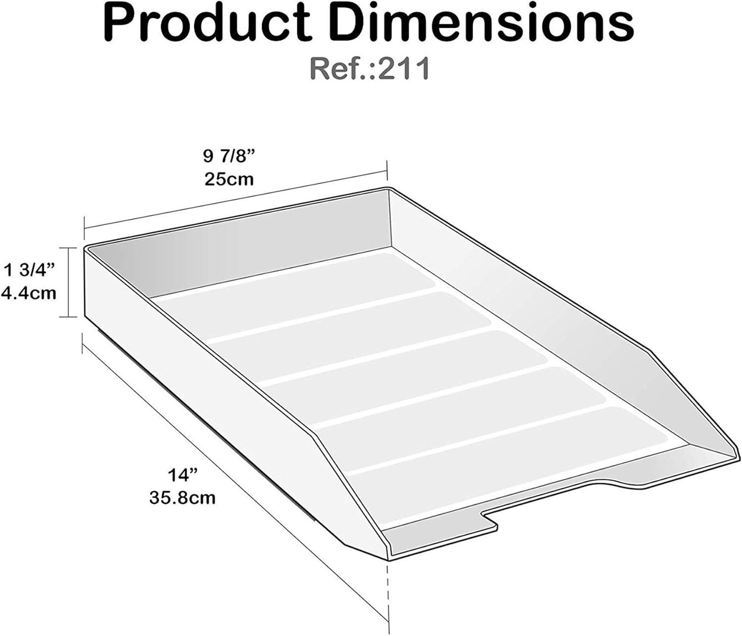 imageAcrimet Stackable Letter Tray Front Load Letter Size Plastic Solid Blue Color 1 Unit14 x 98 x 17