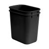 Acrimet Set of 2 Wastebasket, Trash Can, Garbage Bin, Desk Side Bin, 6.75 Gallons / 27 Quarts, 25.5 Liters (Plastic) (Black)
