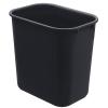 Acrimet Set of 2 Wastebasket, Trash Can, Garbage Bin, Desk Side Bin, 6.75 Gallons / 27 Quarts, 25.5 Liters (Plastic) (Black)