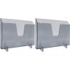 Acrimet Pocket File Holder Horizontal Design Brochure Display (for Wall Mount or Countertop Use) (Removable Supports Included) (Letter Size) (Smoke Color) (Pack of 2)(Letter (Pack of 2))