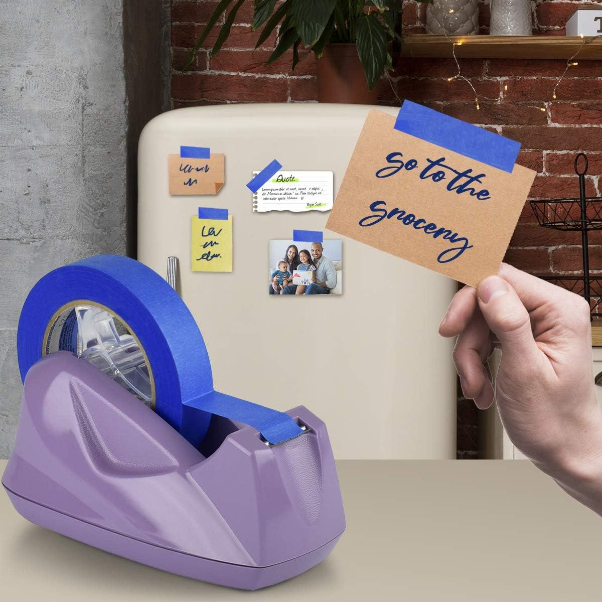 imageAcrimet Premium Desktop Tape Dispenser Jumbo Plastic NonSkid Base Heavy Duty Purple Color Pack of 2grande