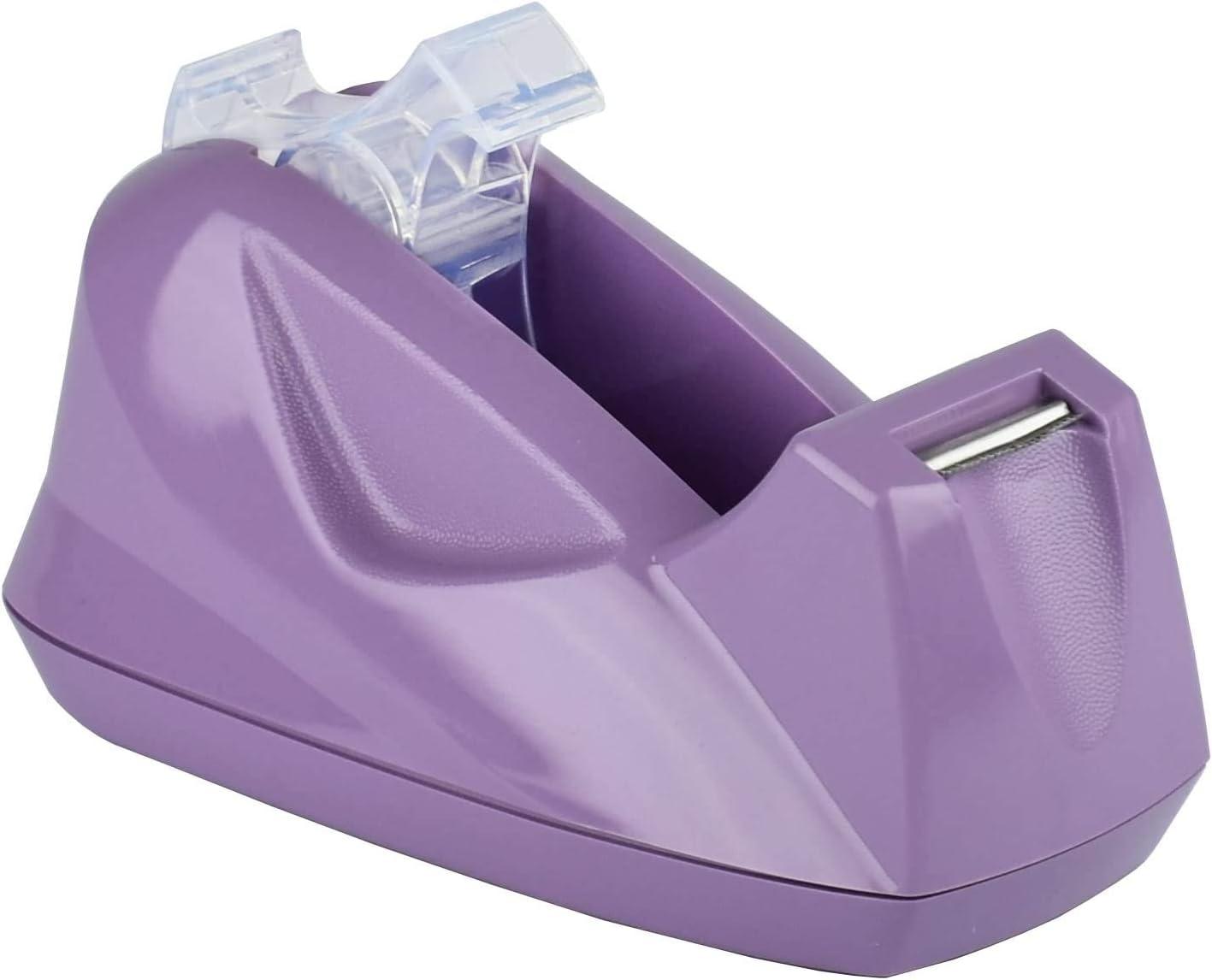 imageAcrimet Premium Desktop Tape Dispenser Jumbo Plastic NonSkid Base Heavy Duty Purple Color Pack of 2grande