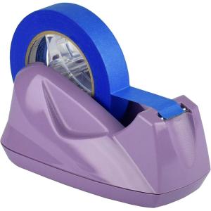 Acrimet Premium Desktop Tape Dispenser Jumbo, Plastic, Non-Skid Base (Heavy Duty) (Purple Color) (Pack of 2)(grande)